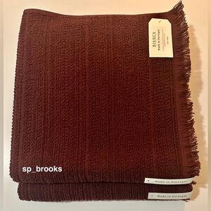 🎁2PC BIANCA Bath Towels - Merlot Cotton Boucle Textured Pattern